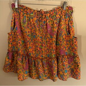 Midnight sky floral skirt